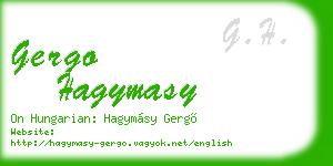 gergo hagymasy business card